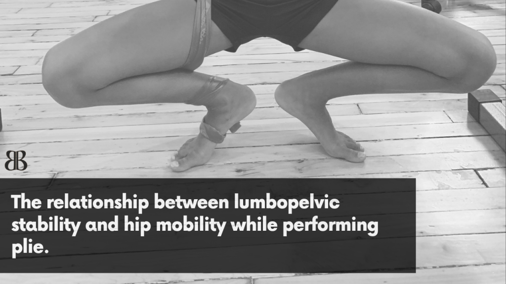 The relationship between hip mobility and lumbopelvic stability in plie